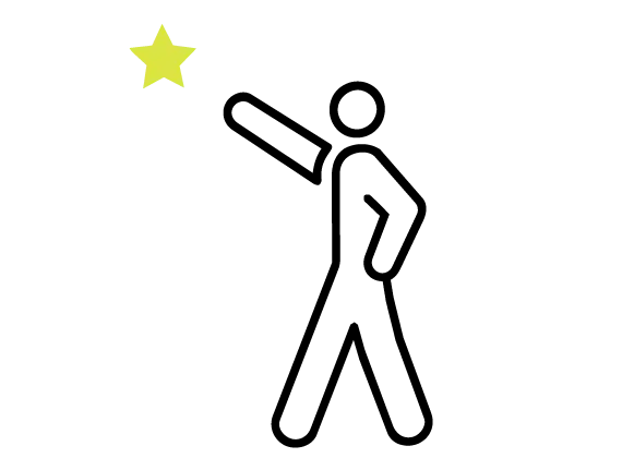 北極星を指す人