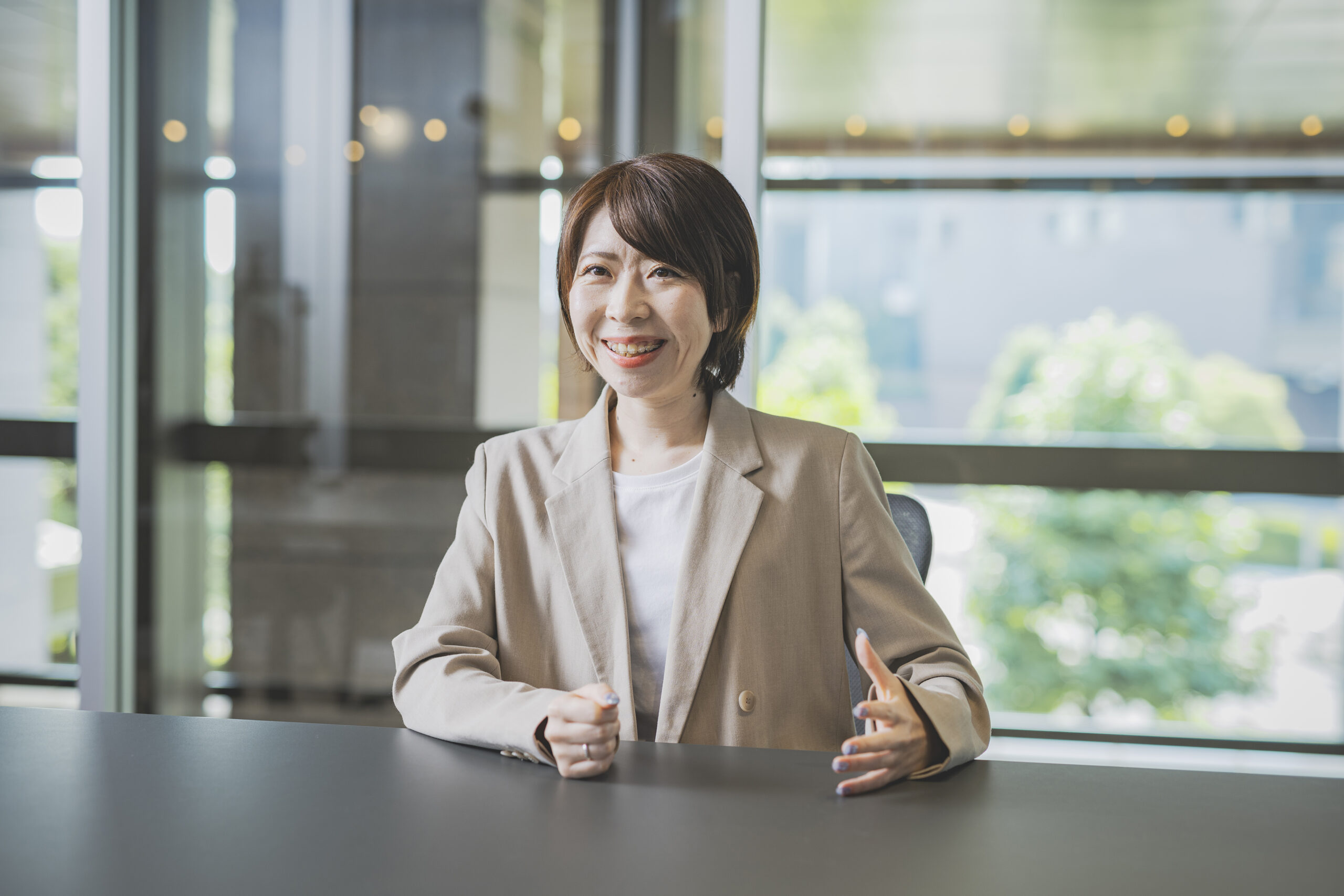 インタビューの様子